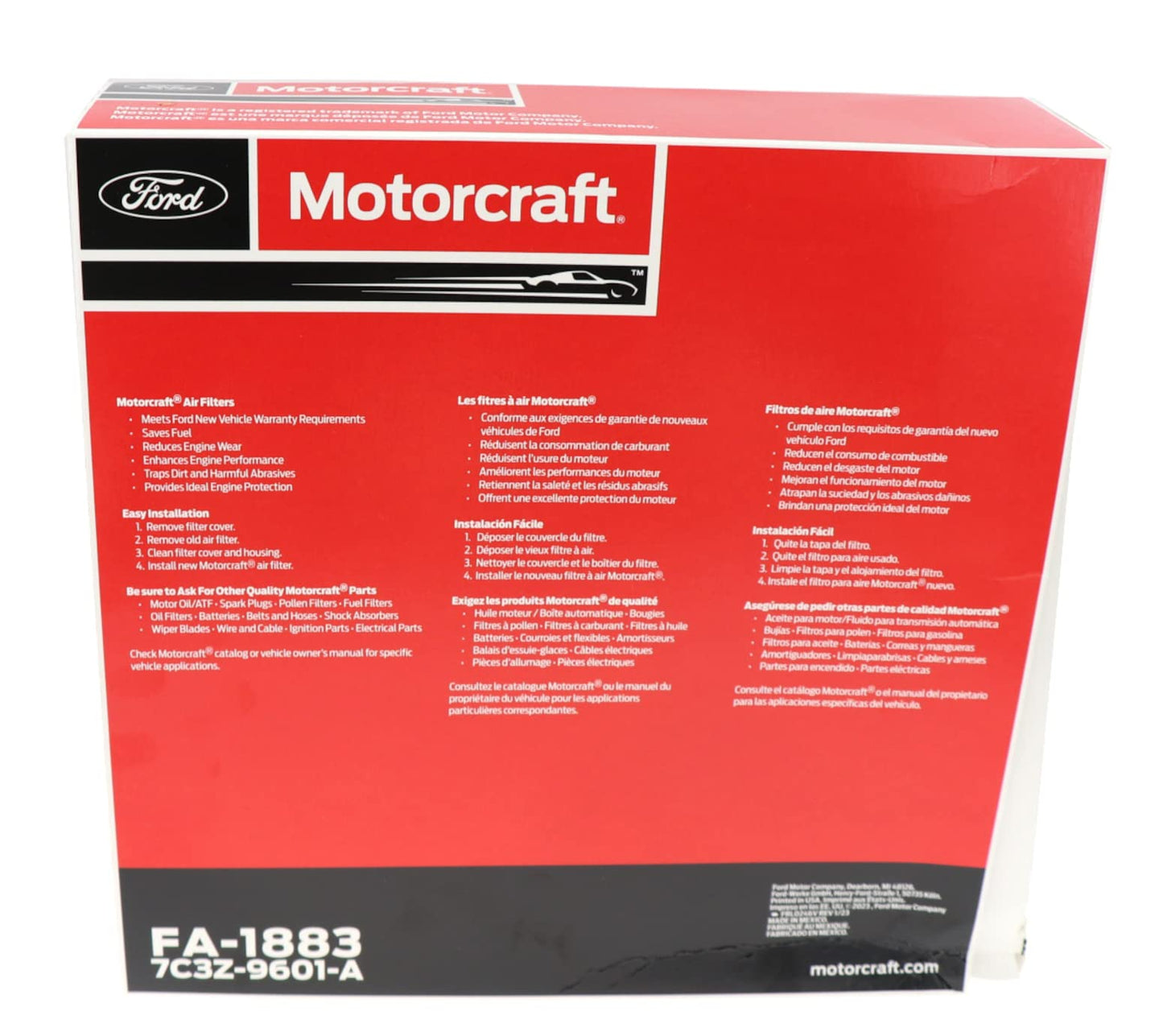 Motorcraft FA1883 Air Filter (Pack of 2)