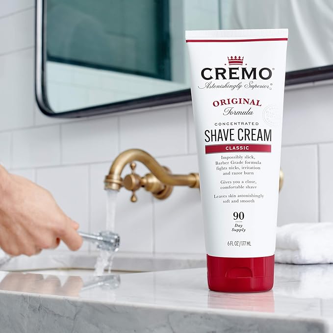 Cremo Shave Cream, Barber Grade | Original | Fights Razor Burn | 6 Fl Oz | Pack of 2