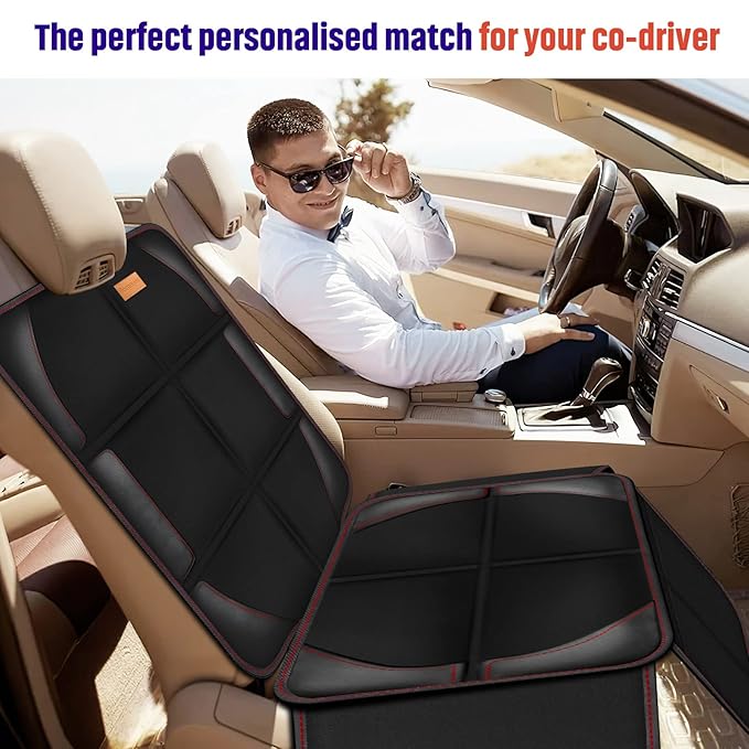 Bacgnyer Car Seat Protector, 2 Pack of Seat Protectors, Thickest Padded 600D Fabric Padding, Waterproof, Durable, Anti Slip Backing, Child Seat Protection, Suitable for Babies, Toddlers, Children