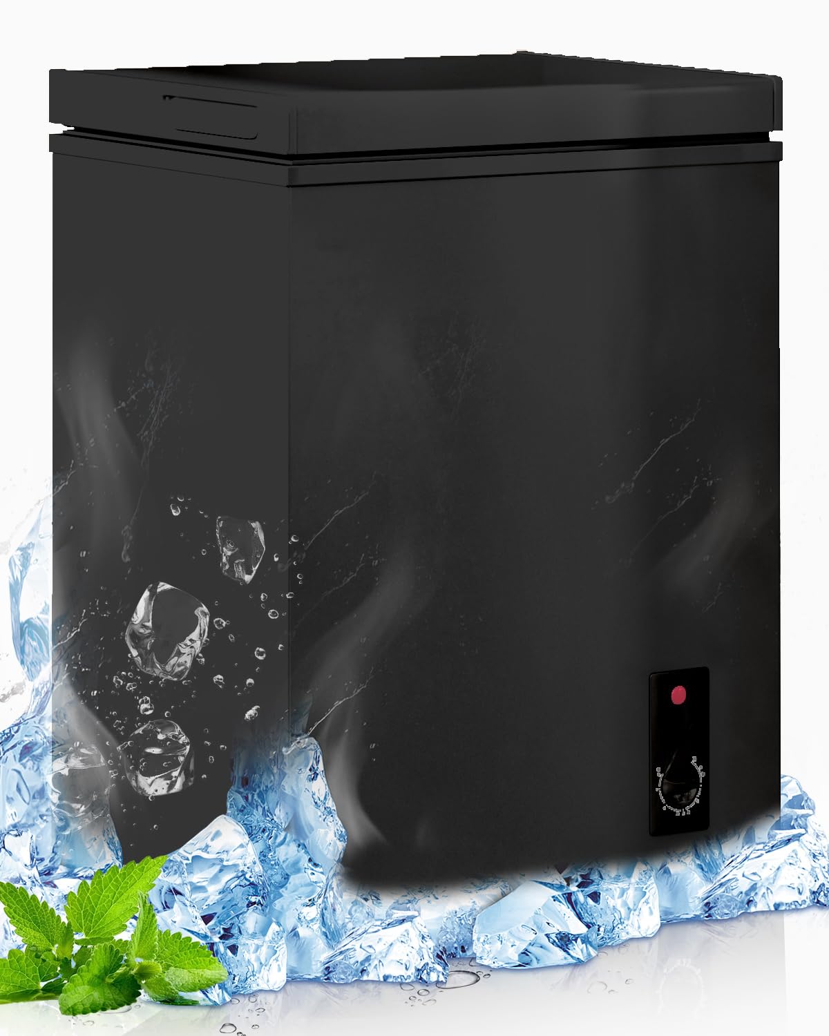 Muhub 7.0 Cu.Ft Deep Freezer, Chest Freezer with 7 Level Adjustable temperature, Compact Freezer with Removable Hanging Basket, Top Open Door,for Kitchen Apartments Office (White)