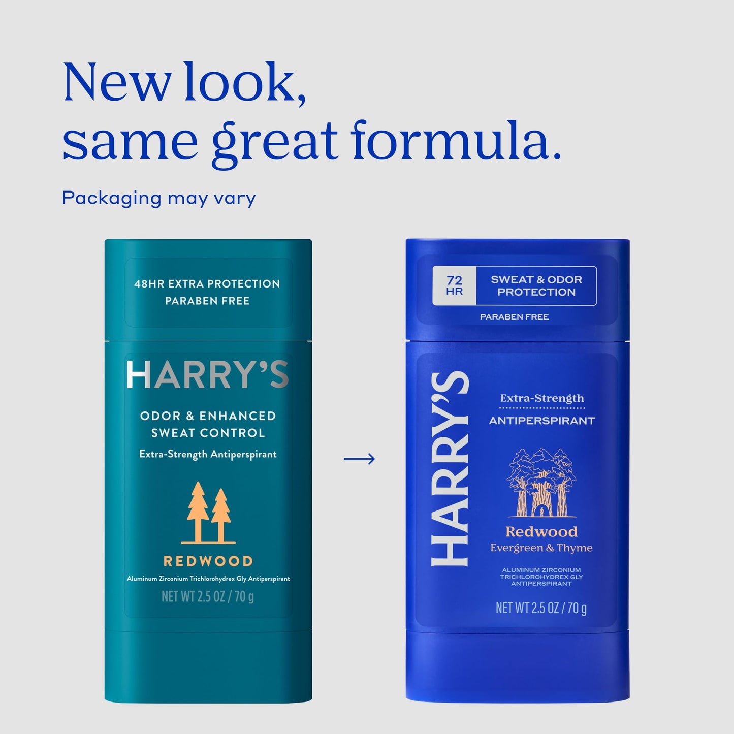 Harry's Extra-Strength Antiperspirant Deodorant, Sweat & Odor Control Antiperspirant for Men, Redwood, 2.5 oz Pack of 3