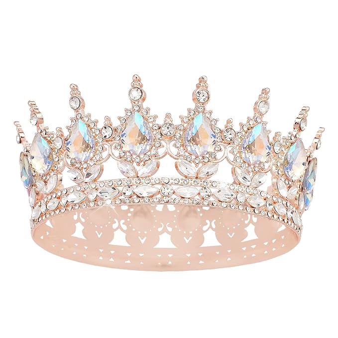 YOUlDIANZI Queen Crown Rhinestone Wedding Crowns and Tiaras for Women Costume Party Hair Accessories Princess Birthday Crown Crystal Bridal Crowns