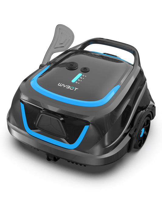 (2026 Upgraded) WYBOT A1 Cordless Robotic Pool Cleaner, Automatic Pool Vacuum for Above Ground with 120 Mins, Double Filters, LED Indicator, Charge in 2.5H, 4 Cleaning Modes (Deep Grey)
