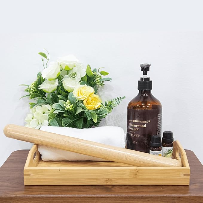 Bamboo Massage Stick - Body Shaping Roller, Guasha Massage Tool for Relaxing Muscles