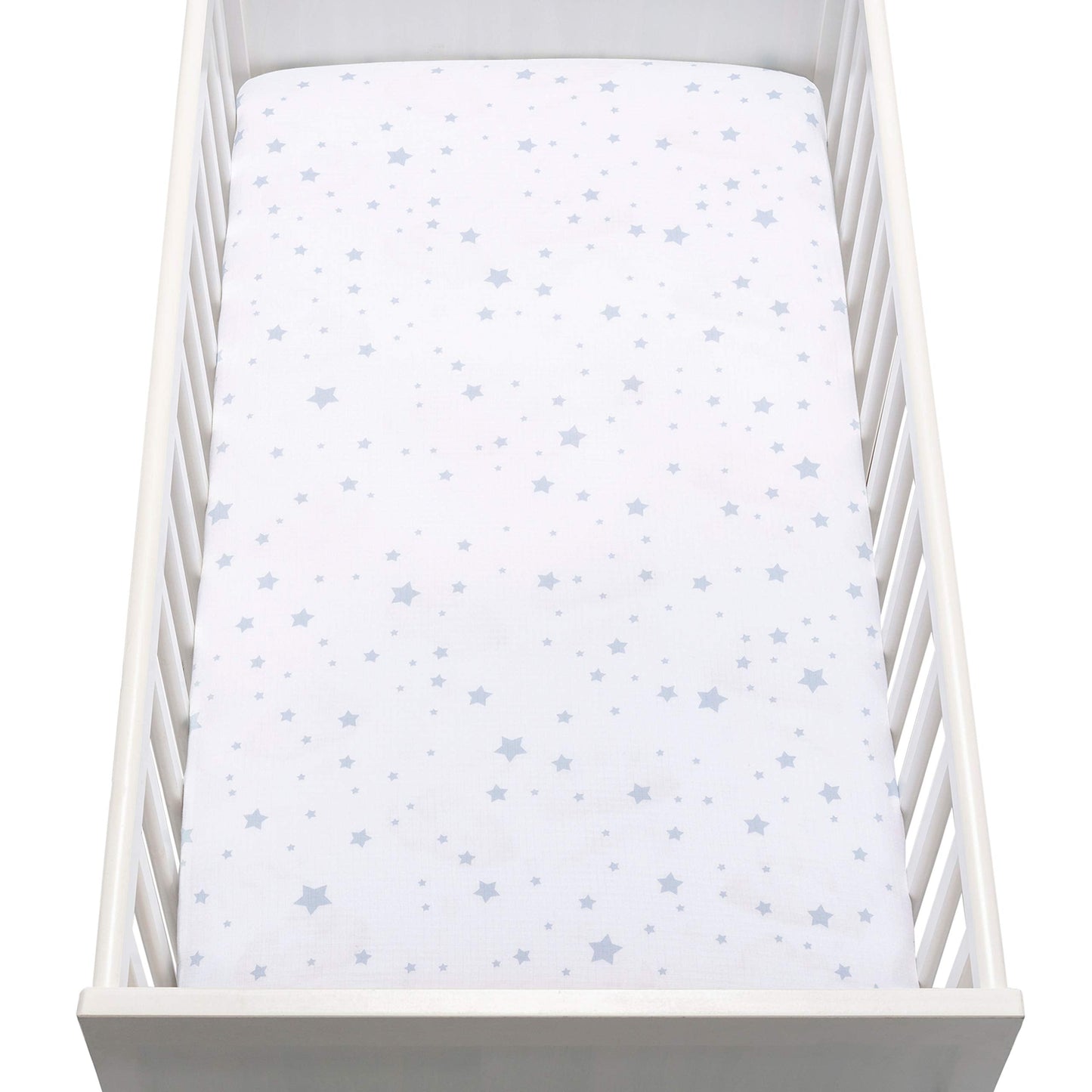 Newton Baby Fitted Crib Sheet (2-Pack) - Ultra Breathable and Soft, Organic Cotton, Fits All Standard Cribs, White Stardust