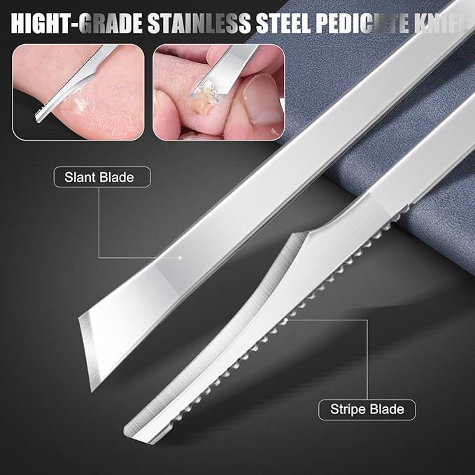 7-Piece Ingrown Toenail Treatment Set, Professional Stainless Steel Ingrown Toenail Removal Kit, Toenail Clippers for Thick Toenails, Pedicure Tools for Feet, Nail Clippers for Thick and Ingrown Nails