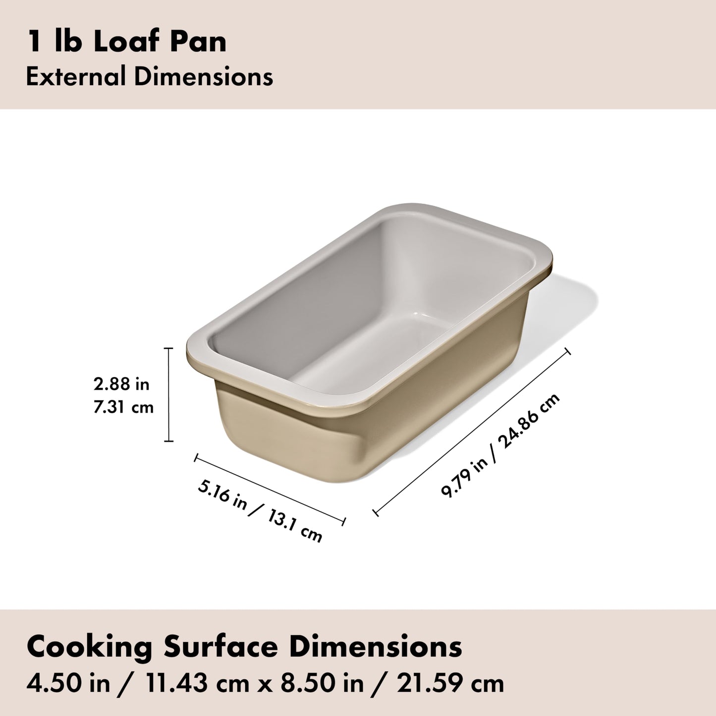 OXO Good Grips Non-Stick Pro Ceramic Coated Metal Bakeware 1Lb Loaf Pan – Biscuit