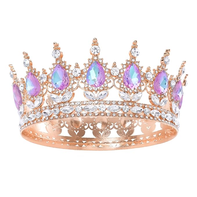 Queen Crown for Women Crystal Tiara for Women Rhinestone Wedding Headband for Bride Hair Accessories for Costume Birthday Party Prom