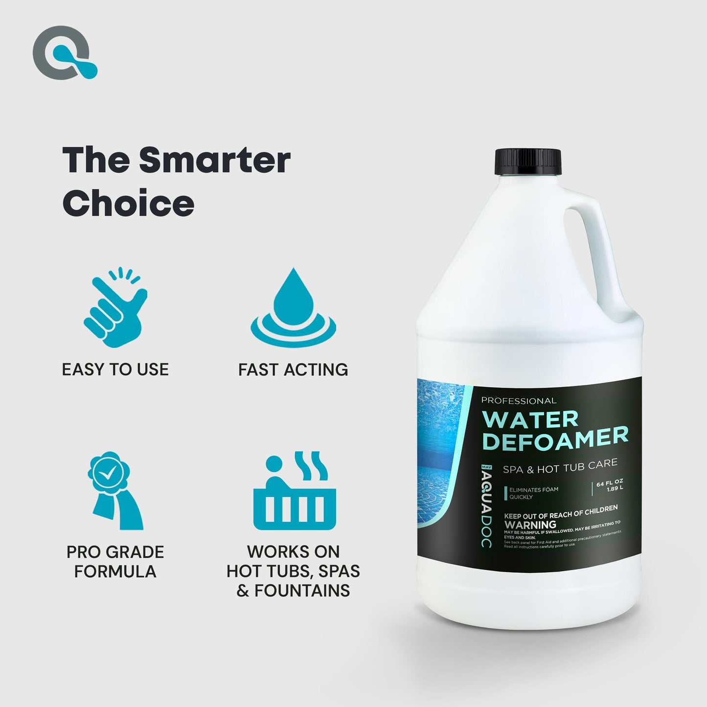 AquaDoc Hot Tub Defoamer - Spa Defoamer for Hot Tubs - 64oz - Spa Anti Foam to Keep Foam Down - Made in USA