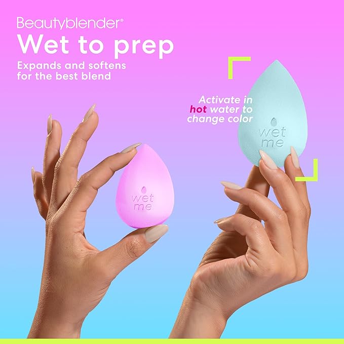 Beautyblender® Wave Beauty Blender Makeup Sponge, Super-Soft Foam Easily Blends Foundations, Powders & Creams, Made in USA, Reusable, Washable, Streak Free Application