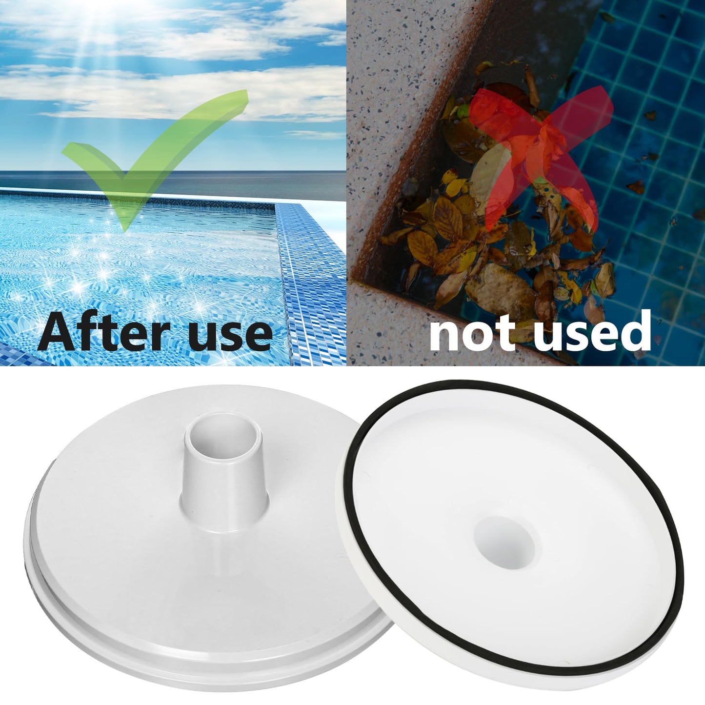 SP1106 Pool Skimmer Vacuum Plate Compatible with Hayward Swimming Pools Skimmers SP1082 1084 1085 1075, Pool Vacuum Skimmer Adapter Cover for Skim Vac Plate In-Ground Pools Skimmers Replacement Parts
