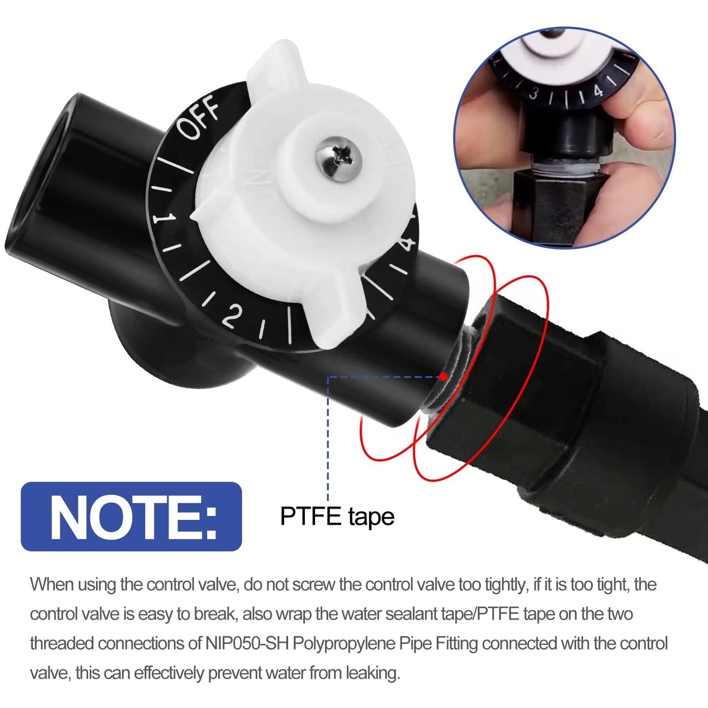 Pool Control Valve R172086, 1/2-Inch Chlorine Valve Compatible with Pentair Rainbow 320 322, 300-29X Automatic Chlorine/Bromine Pool and Spa Feeder