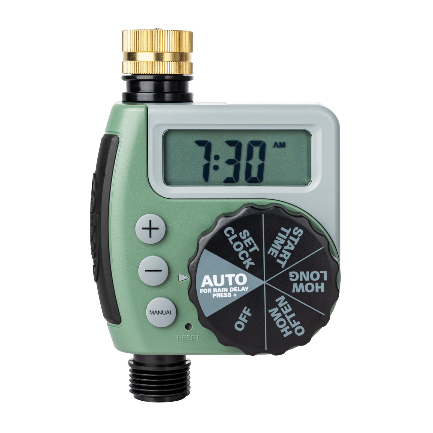 Orbit One Outlet Single-Dial Hose Faucet Timer - Easy Programmable - For Garden Watering System - LCD Hose Timer with Adjustable Watering Schedule - 62056