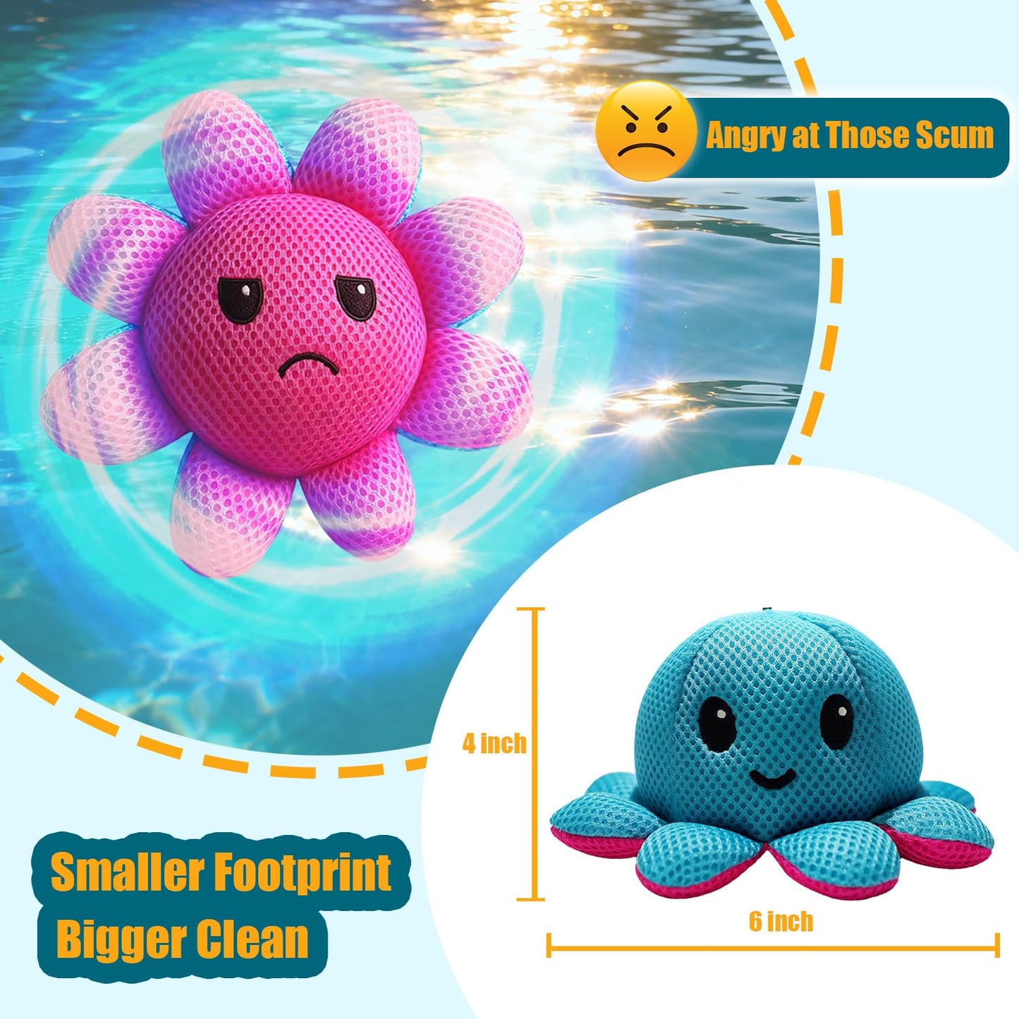 Exqusdy Hot Tub Scum Absorber, Reusable Spa Oil Absorbing Sponges with Waterproof Bag, 2PCS