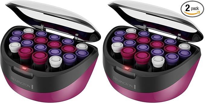 Remington Ionic Conditioning Hair Setter, 20 Velvet Rollers, 6 Large (1¼”), 10 Medium (1"), 4 Small (¾”), Blowout Style Hair Curlers (Pack of 2)