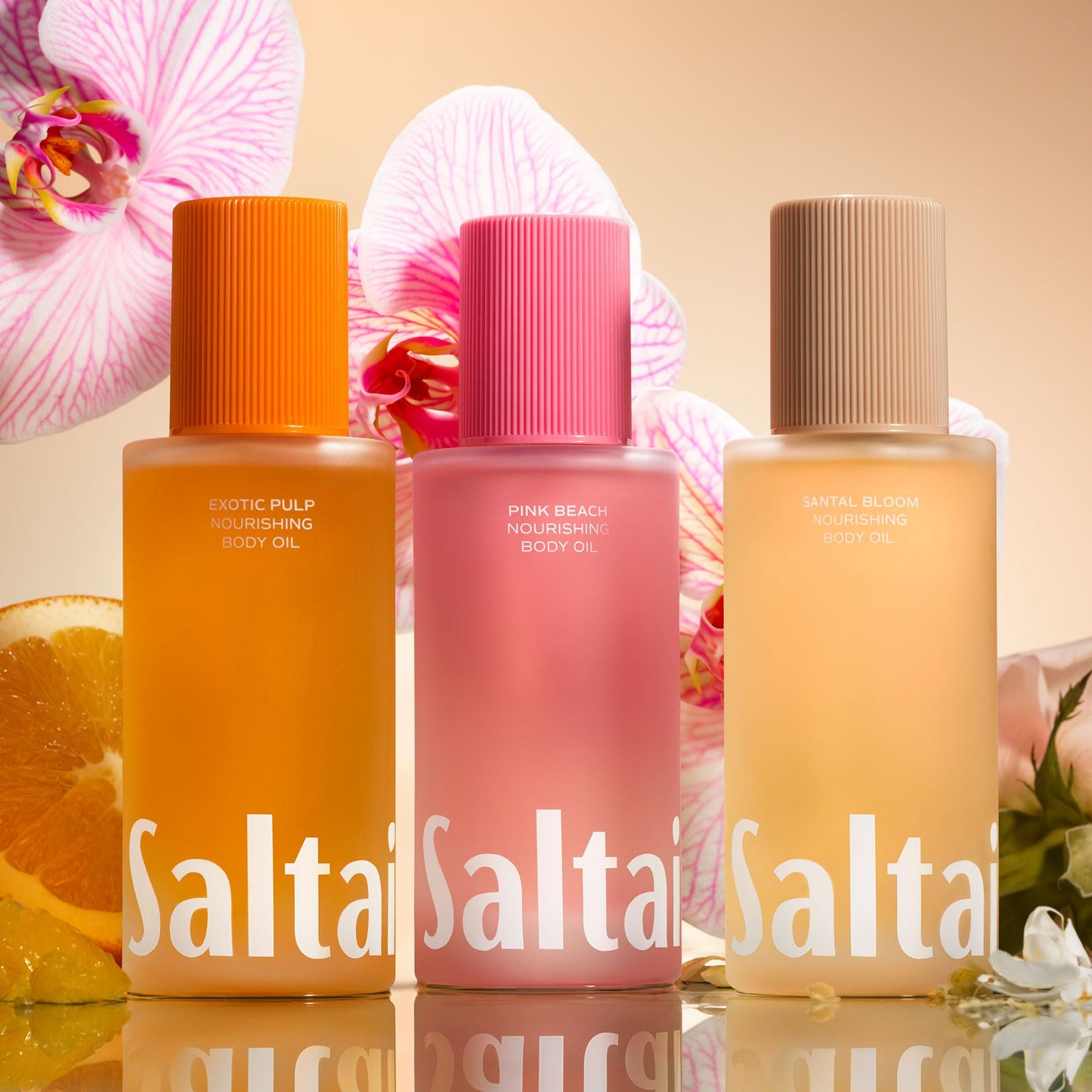 Saltair Body Oil – Silky After Shower and Bath Dry Oil for Women and Men – Non-Greasy, Well-Absorbing Moisturizer for Hydrating Dry Skin – Pink Beach Scent, 4oz