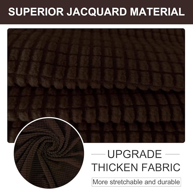 U-NICE HOME Loveseat Cover Stretch Couch Cover Sofa Cover Sofa Slipcover Furniture Protector for 2 Cushion Couch Sofa Pet Friendly(Loveseat, Chocolate)