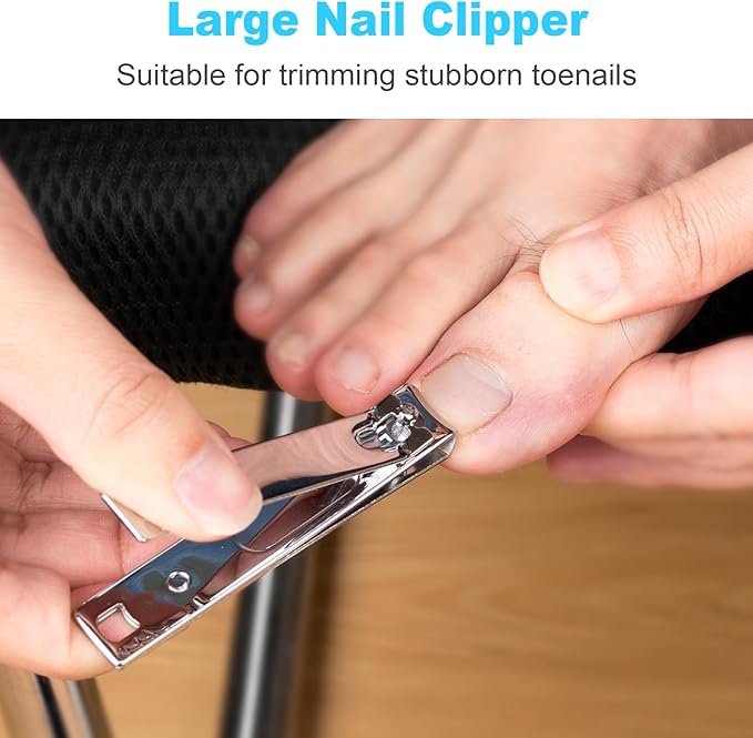 DUCOO Nail Clipper Set, 4 PCS Ultra Sharp Nail Clippers for Men, Women, Adults Toenail Fingernail Clippers, Stainless Steel Nail Cutter & File, Silver