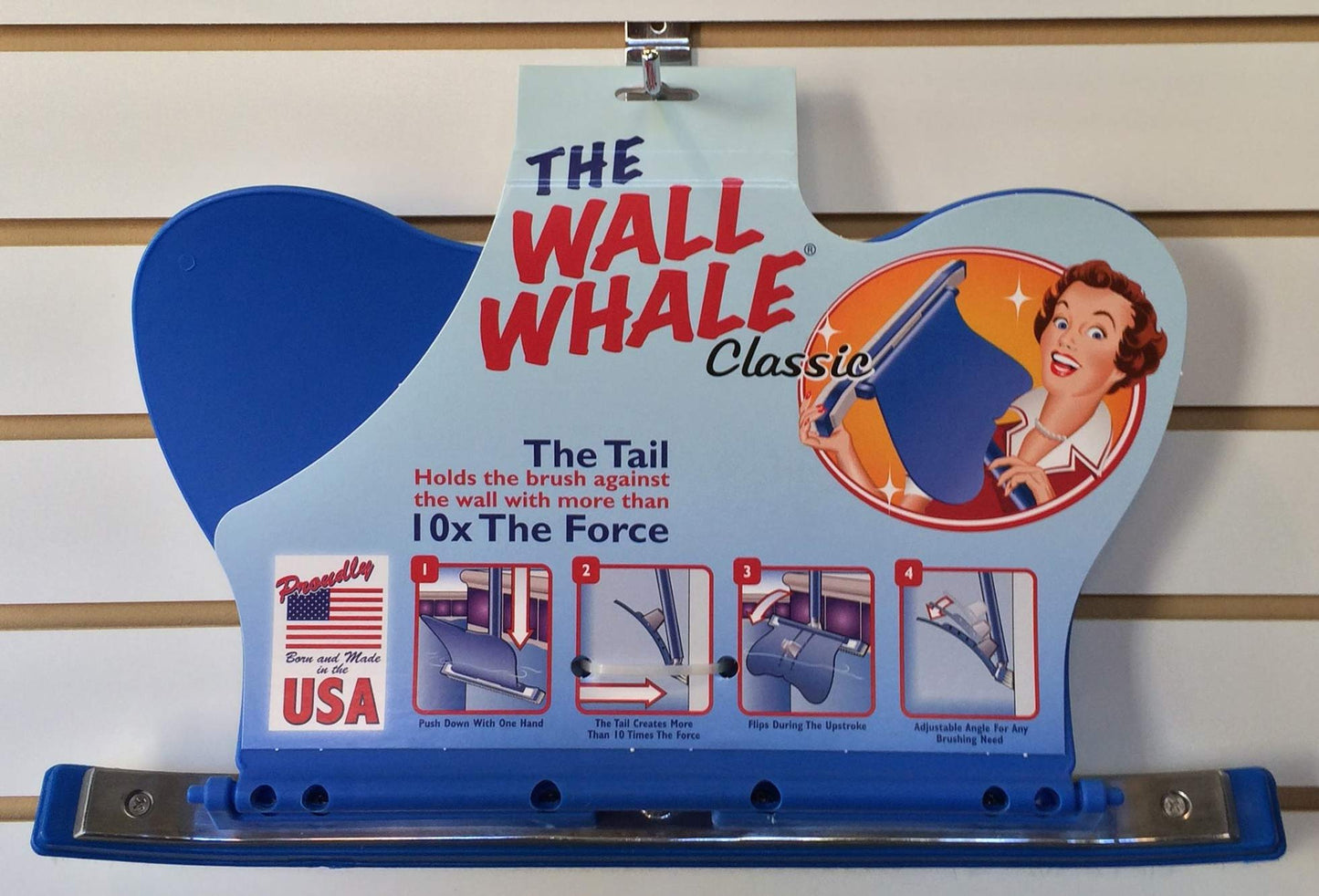 Wall Whale 18" Swimming Pool Brush Head | More Than 10x the Brushing Force | Algae Removal & Weekly Brushing | Attaches to Your Existing Pole