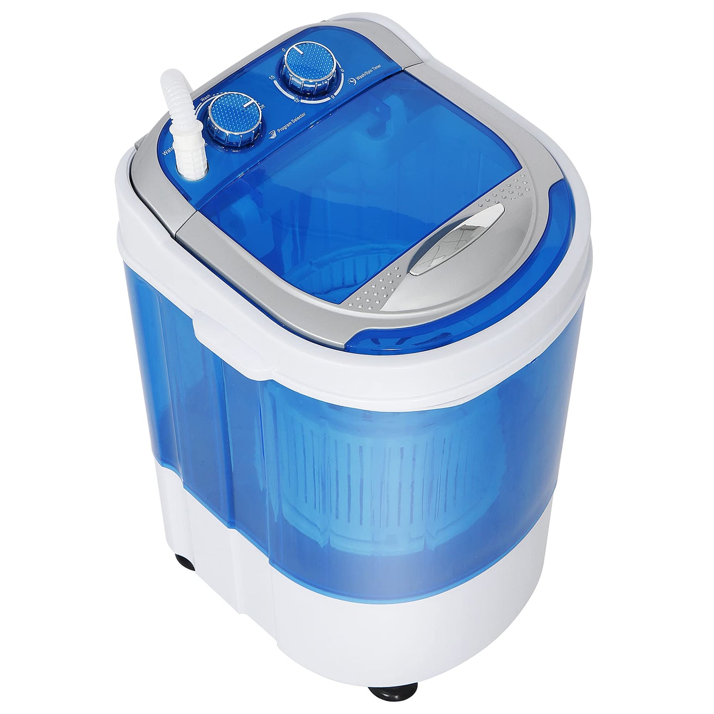 Saturnpower Portable Mini Washing Machine，Small Compact Laundry 4.4lbs Capacity Washer w/Spin Cycle Basket and Drain Hose Drum Washing Machine
