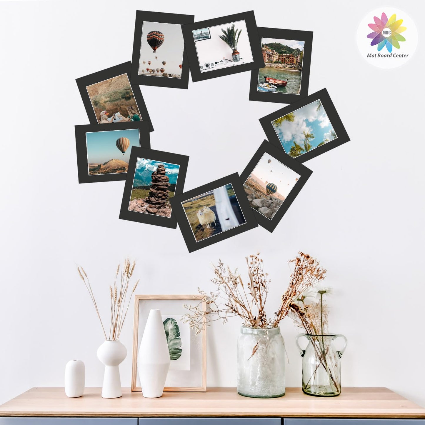 Mat Board Center, 10 Pack 12x18 Black Uncut Mat Boards/Backing Matt Boards for Crafts, Frames, Photos and More