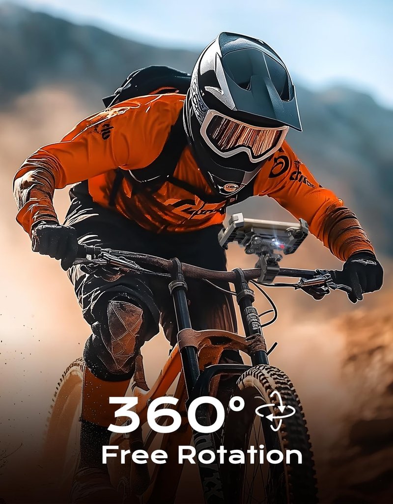 Viccux 2026 Upgrade Motorcycle Phone Mount [Anti-Shake & Vibration Dampener], Super Stable Bike Phone Holder for iPhone 17/16/15/14 & 4.7-6.8" Phones, Phone Holder for Bike/Bicycle/Motorbike/Scooter