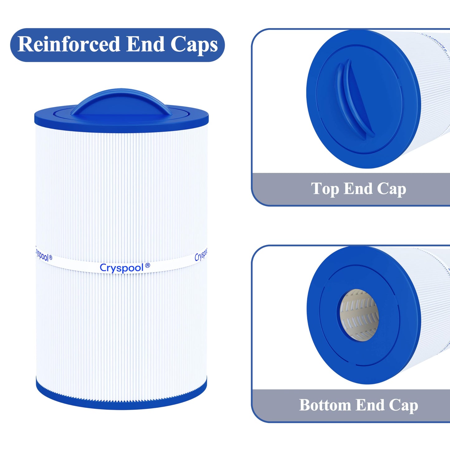 Cryspool® 07022 Filter Compatible with Caldera 50, Caldera Spas, C-7350, 1019401, 73532, PCD50N, FC-3963, 50 Sq. Ft Spa Filter Cartridge, 1 Pack