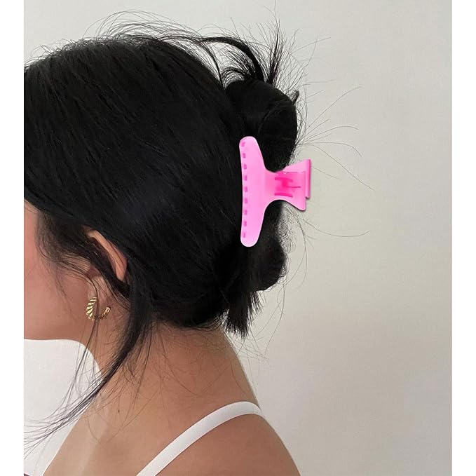 Hair Clips for Styling Sectioning 12 PCS Pink Hot Pink Butterfly Clamps Hair Claw Clips Pro Salon Hair Clips for Styling, Sectioning, Cutting and Coloring
