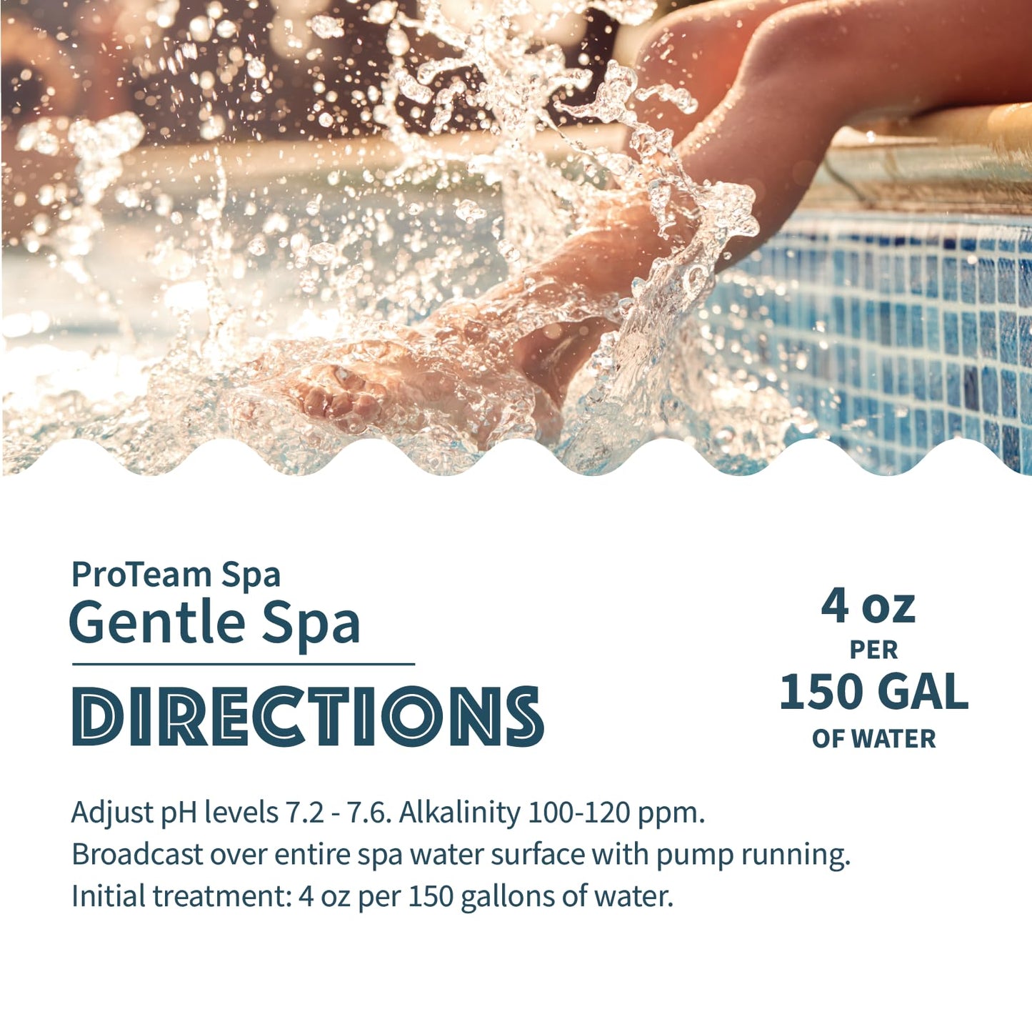 ProTeam Gentle Spa Hot Tub Water Softener & Conditioner — Softens Hard Water, Prevents Scum Lines & Skin Irritation, Borate pH Stabilizer — Fresh Scent, 1.5 lb + SplashWiz Care e-Book