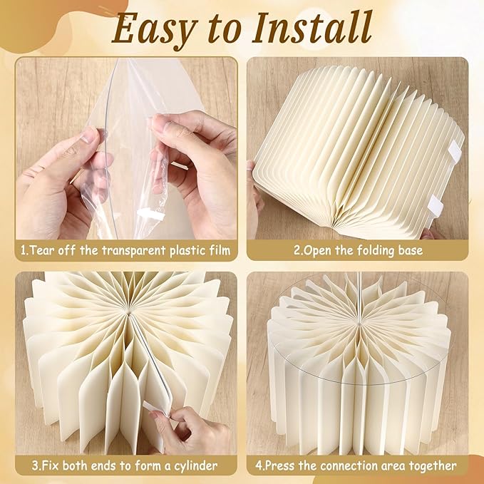 6Pcs Buffet Risers, Food Risers for Table, Foldable Cake Display Stands, Tall Cardboard Cupcakes Stand for Show Catering Desserts Jewelry Wedding Birthday Party Decoration (White)
