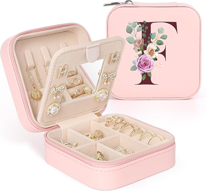 Easter Basket Stuffers for Teens Essentials, Valentines Day Christmas Stocking Stuffers for Women Teen Girl Gifts Trendy Stuff Travel Jewelry Box Case Organizer Personalized Birthday Gifts
