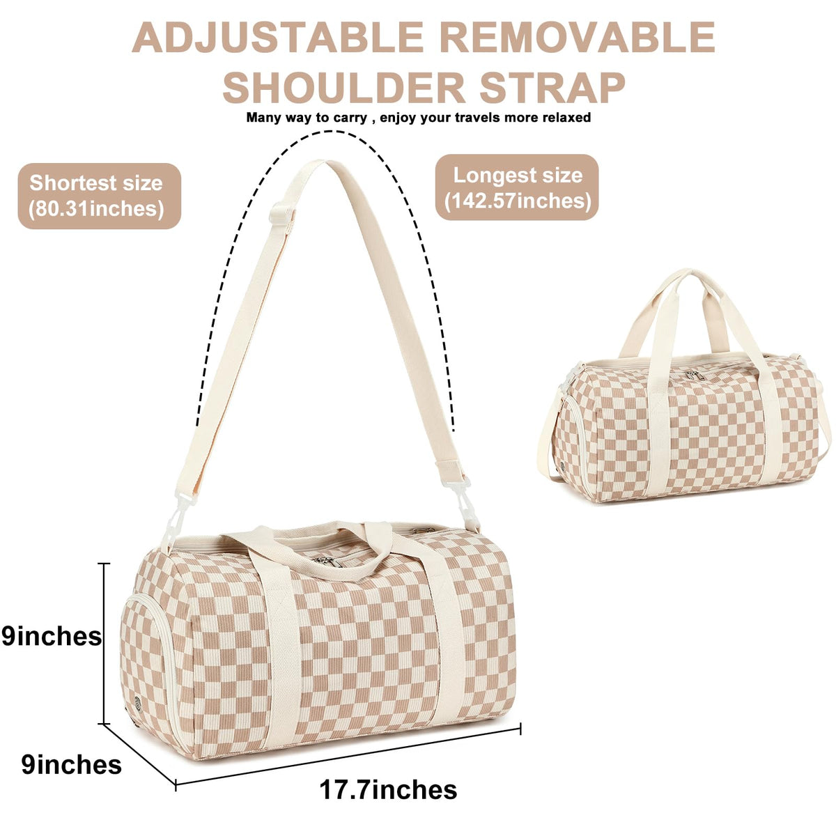 BLUBOON Duffle Bag Girls Kids Cute Gym Bag with Shoes Compartment & Wet Separation Waterproof Sports Overnight Travel Bag