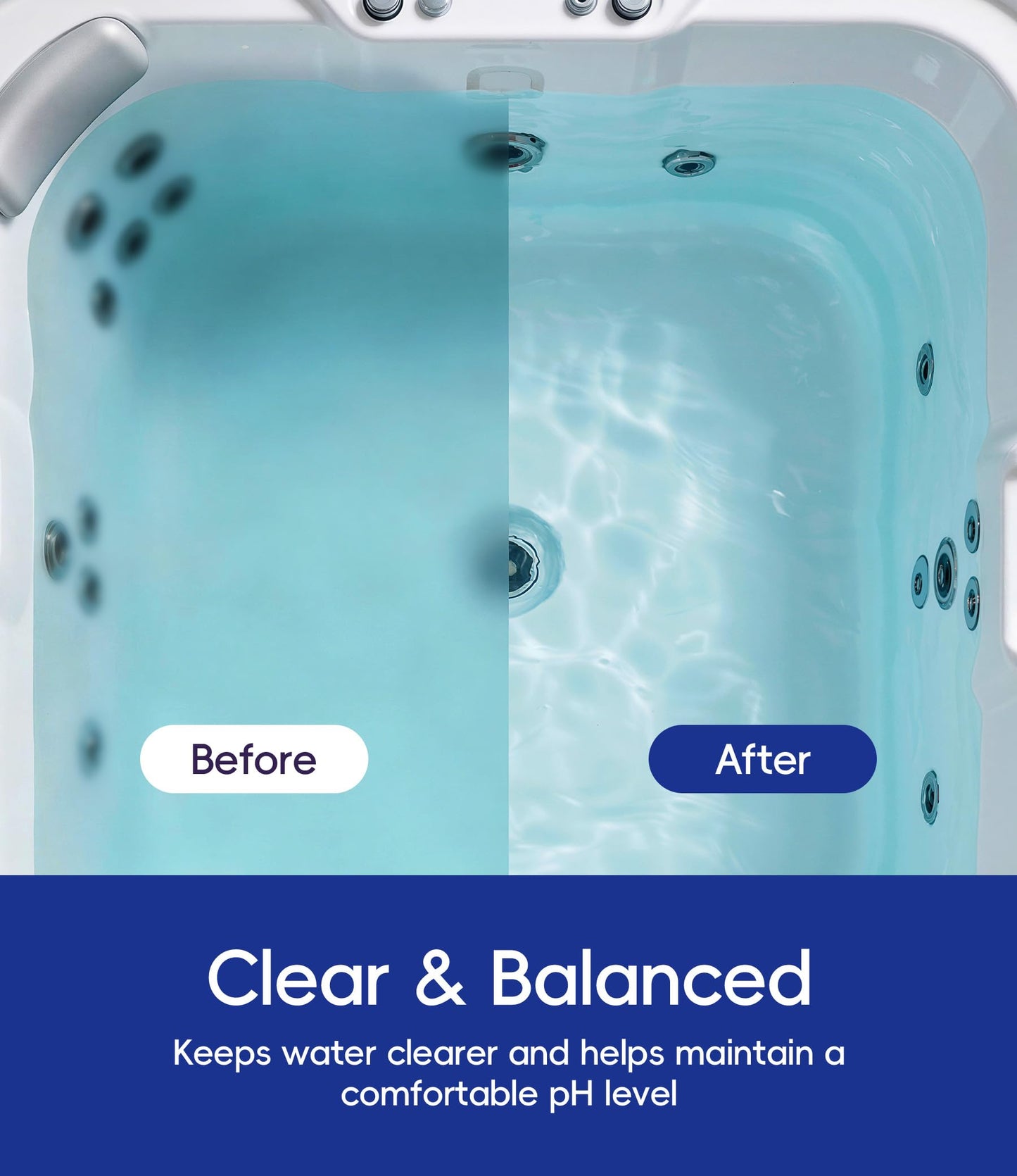 SummerBuddy 5-in-1 Weekly Hot Tub Cleaner, Clarifier, Conditioner – Spa Weekly Care Controls Oils & Residue, Helps Keep Water Balanced All Week – Ideal for All Spa Types (4-Week Kit)