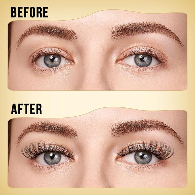 QUEWEL Lash Clusters 320Pcs Cluster Lashes 30D C Curl Lash Cluster Eyelash Extensions Mix12-18mm Individual Eyelashes Clusters Wispy Lash Clusters Thin Band Soft to Use at Home(30D C Mix12-18)