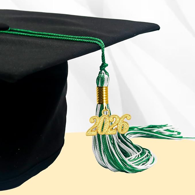 GraduationMall Single&Multiple Color Graduation Tassel with 2026 Year Charm 9"
