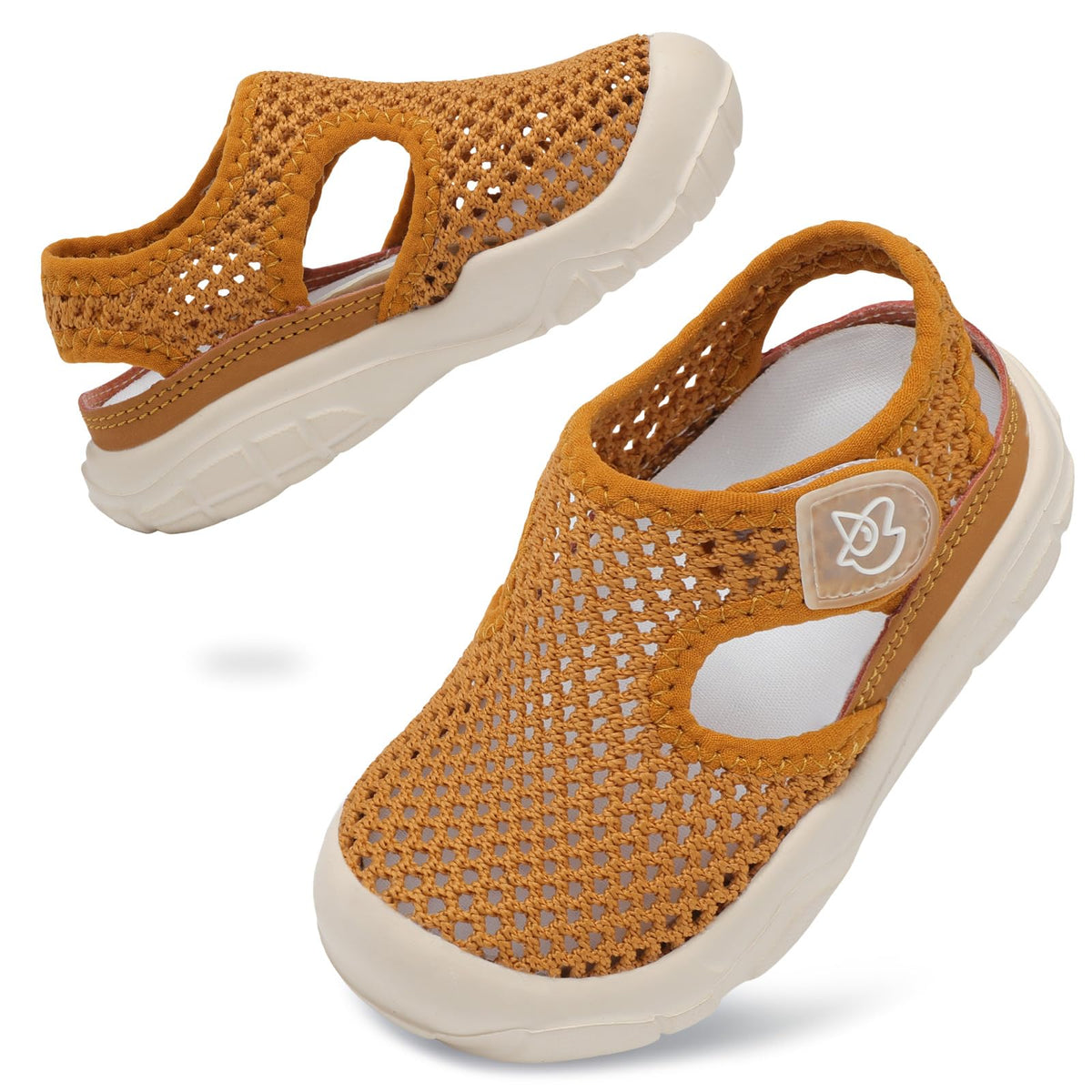 LeIsfIt Toddler Girls Boys Sandals Closed Toe Water Sandals Kids Lightweight Wide Water Shoes for Beach Swim Brown 6 Toddler