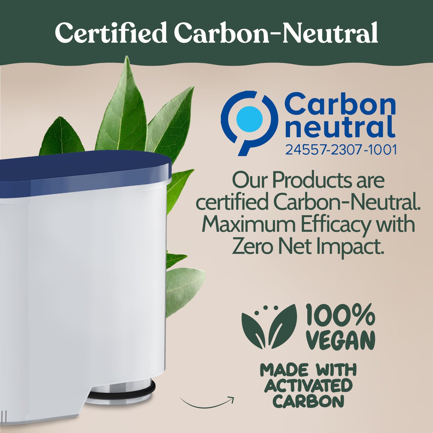 Roobi Compatible Philips Water Filters. Specially Designed for Philips Coffee Machines, Carbon Neutral Aqua Clean Water Filters. 2 Pack, 6 Months Supply.