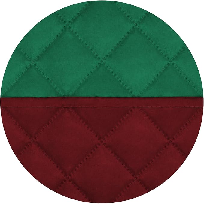 PureFit Reversible Quilted Sofa Cover, Water Resistant Slipcover Furniture Protector, Washable Couch Cover with Non Slip and Elastic Straps for Kids, Dogs, Pets (Sofa, Green/Red)