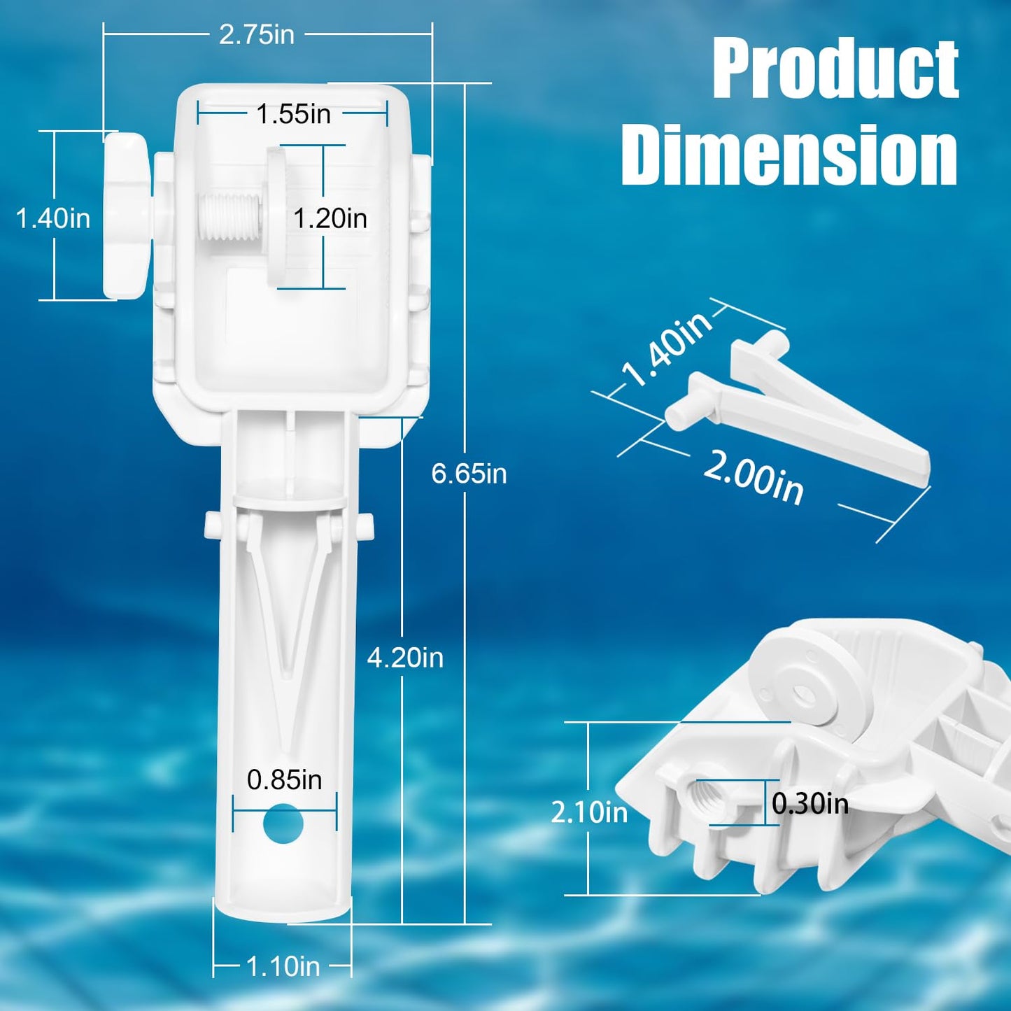 Pool Tab Holder Tablet Holder with EZ-Clip Handle for Pool Care