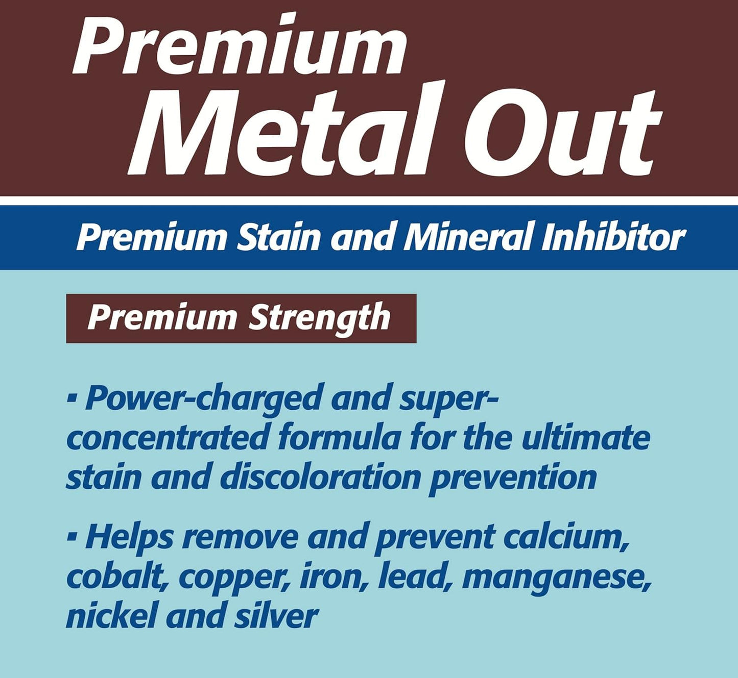 Pool Mate 1-Quart 2-Pack Premium Metal Out Stain and Mineral Inhibitor, Pool Metal Remover, Stain Remover, Made in USA