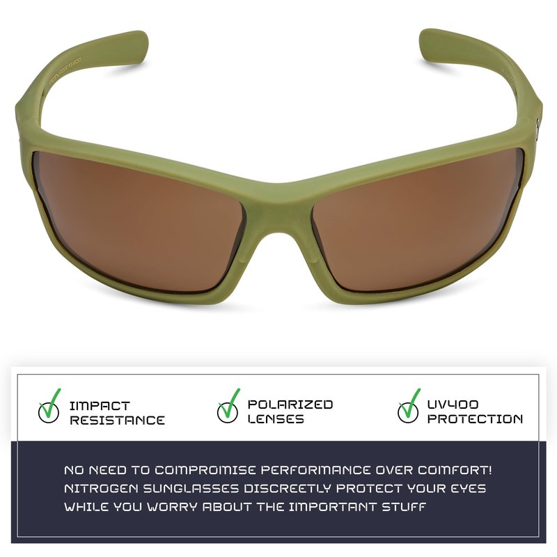 Nitrogen Polarized Wrap Around Sport Sunglasses for Men Women UV400 Driving Fishing Running Sun Glasses