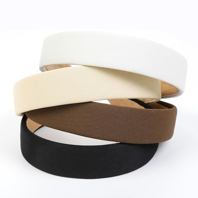 Huachi Headbands for Women Non Slip Trendy Headbands for Women’s Hair 1 inch Wide Cute Headband for Girls, Fall Head Bands Elastic Hair Bands for Womens Fashion Accessories Gifts 4PCS