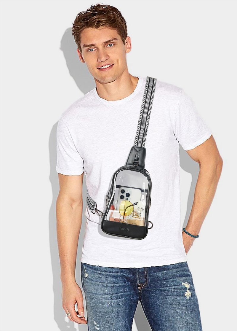 Shrrie Clear Bag for Stadium Events Transparent Crossbody Sling Bag for Women & Men - Stadium Approved, Concerts & Sports