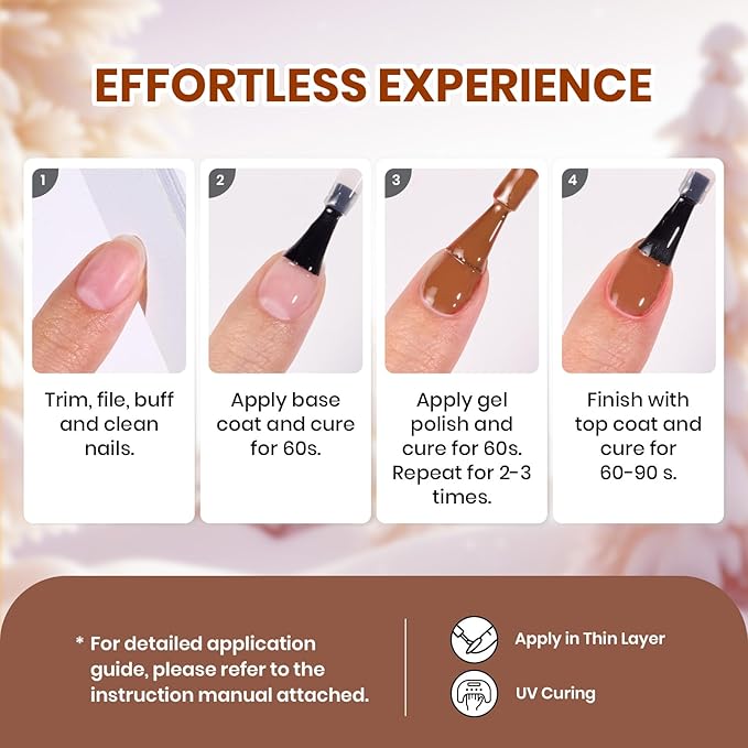 Beetles Gel Nail Polish Set – Sonata Gel Polish, 20 Colors Brown Burgundy Red Green Glitter Soak Off UV LED Gel Polish Kit with Base Coat Glossy Matte Top Coat Manicure Gift for Women