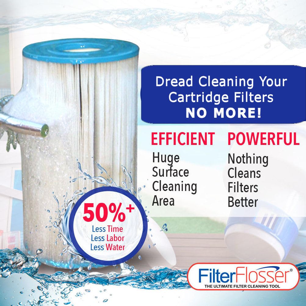 Filter Flosser - The Ultimate Cartridge Filter Cleaner for Pools & Hot Tubs