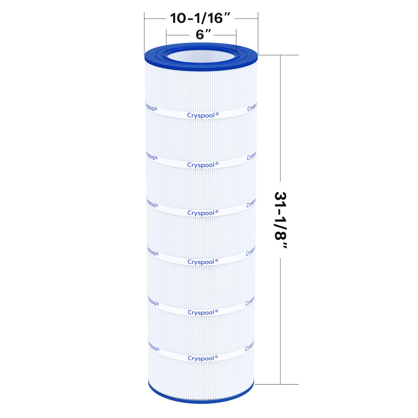 Cryspool® 09031 Compatible with Clean & Clear CCRP150, CC150, R173216, Posi-Clear PXCRP 150, PAP150, 59054300, 160317, 160355, 160352, C-9415, 150 Sq. Ft Pool Filter Cartridge, 1 Pack
