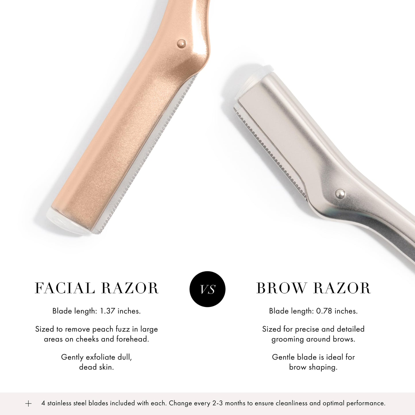 Tweezerman Rose Gold Facial Razor