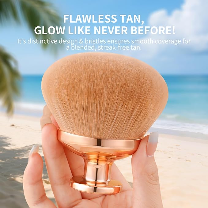 docolor Self Tanner Brush Extra Large Body Makeup Brush, 3.5 Inch Width, Soft synthetic hair Tanning Brush for Foundation, Self-tanners, Bronzer, Powder Self Tan Back Applicator Face&Body Makeup Brush