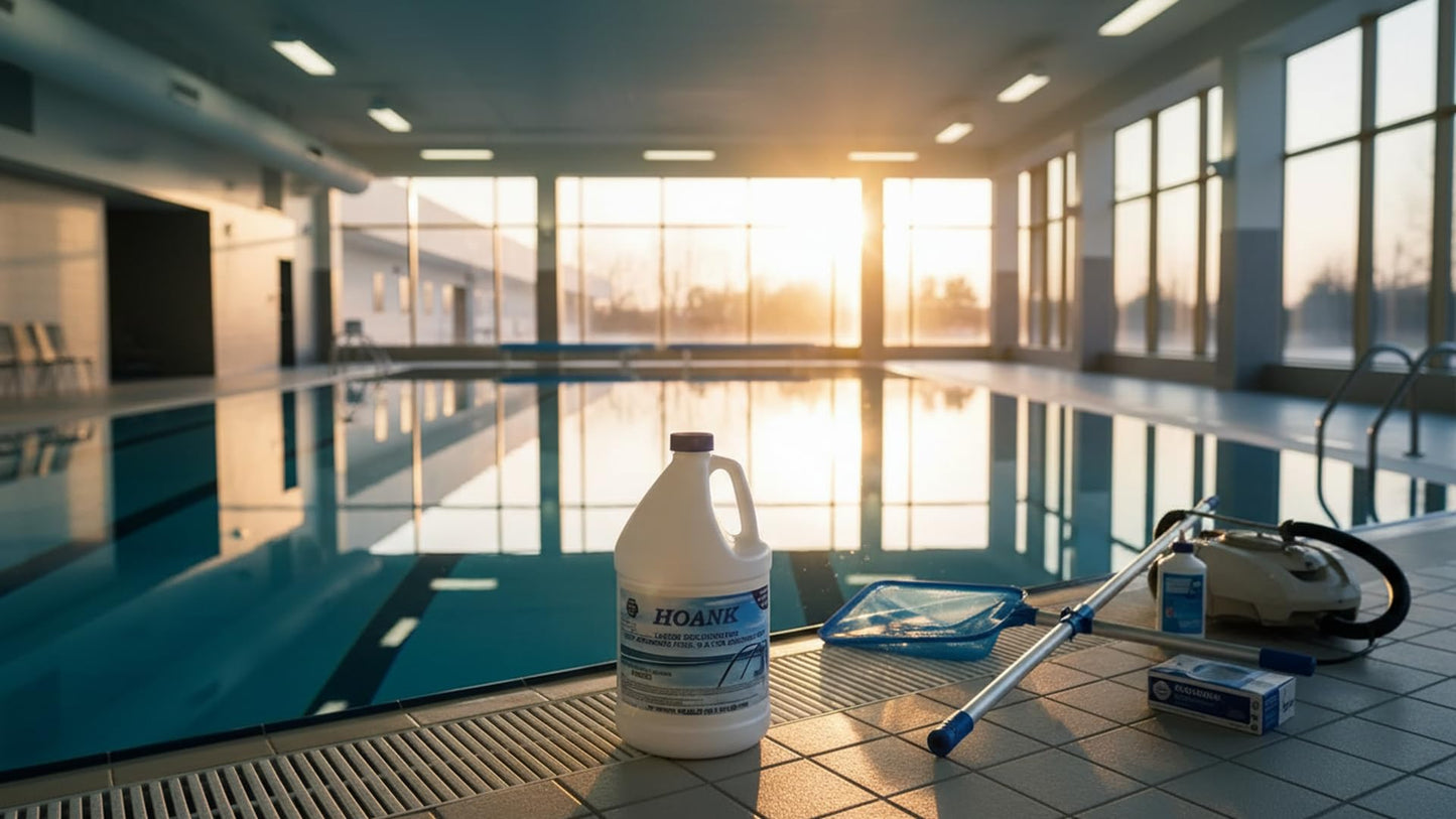 (4 Gallons) - Pool Shock Liquid Chlorine for Swimming Pools, 12.5% Sodium Hypochlorite, Treatment for Clear Water and Algae Control in Above Ground & Inground Swimming Pools - Ready-to-Use