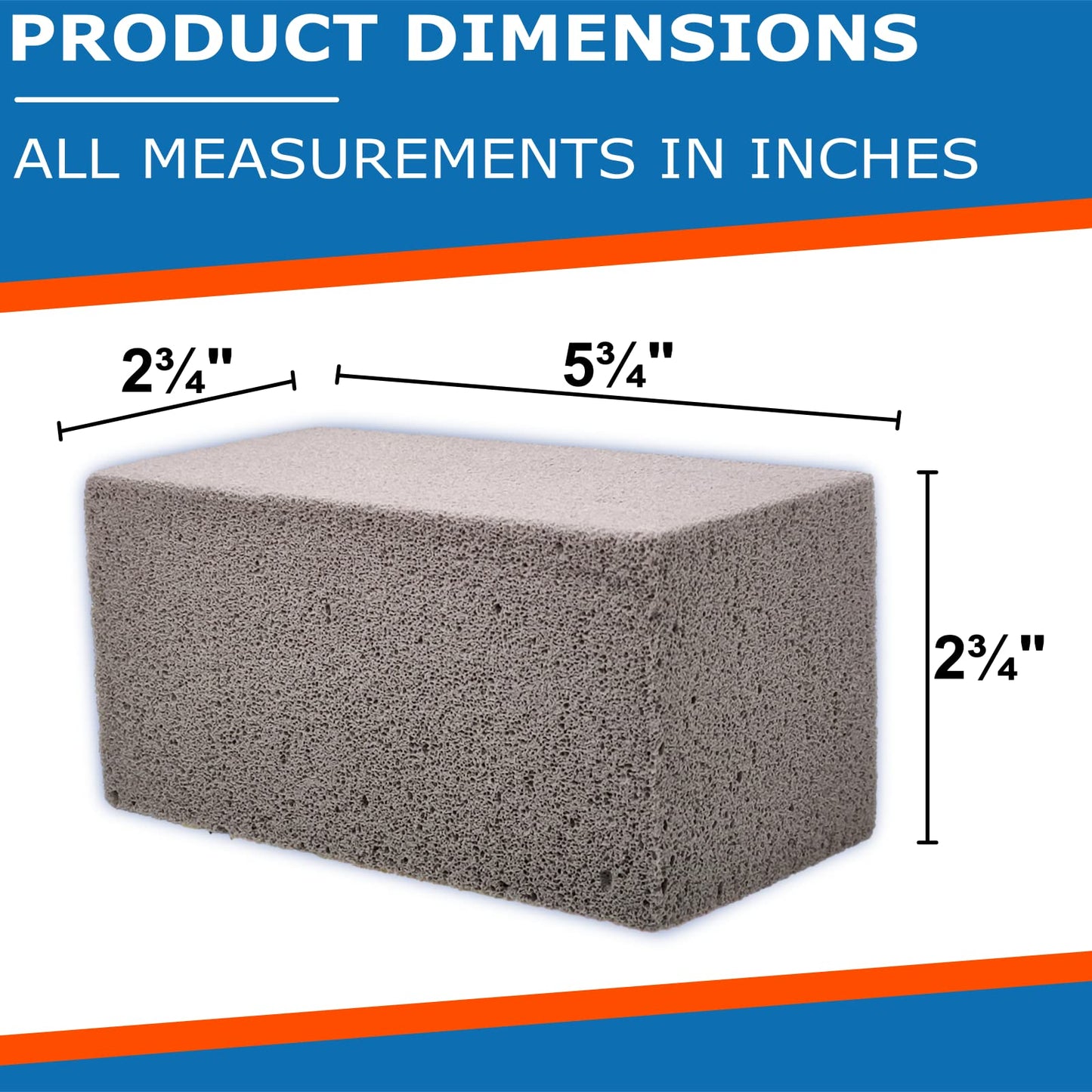Pool-Whiz Pumice Stone for Pool (2-Pack) | Pool Tile & Concrete Cleaner | Pumice Stone for Cleaning Spas, Water Features & Bathroom Floors | Cleaning Block for Rust & Stains by Billy Buckskin